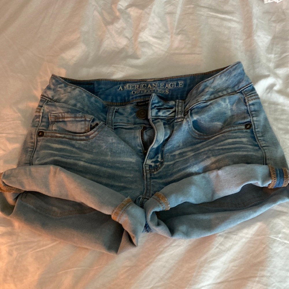 size 2 cut off jean shorts